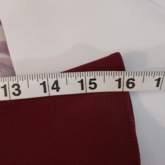 Perceptions New York Shrug Womens Size Small Stretch 3/4 Bell Sleeves Burgundy - Picture 11 of 12